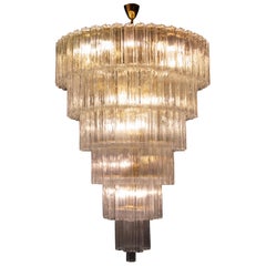 Monumental Italian Murano Glass Tronchi Chandelier