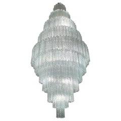 Monumental Italian Murano Glass Tronchi Chandelier