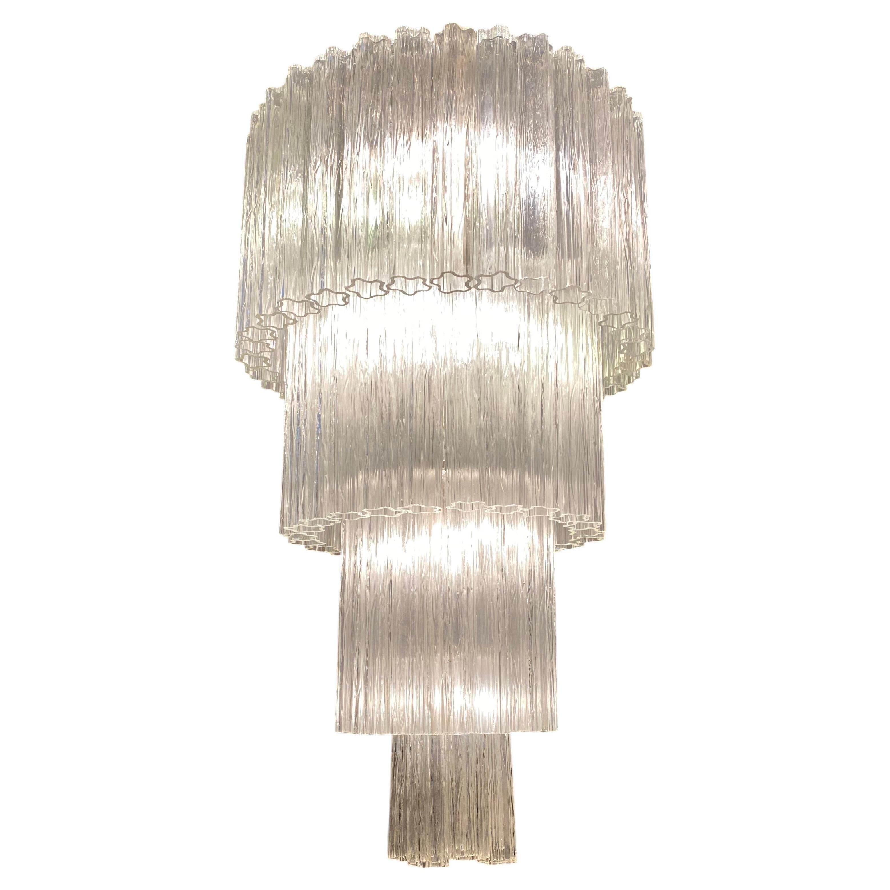 Monumental Italian Murano Glass Tronchi Chandelier