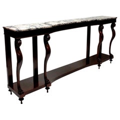 Monumental Italian Neoclassical Marble-Top Console Table