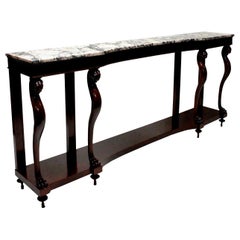 Monumental Italian Neoclassical Marble-Top Console Table