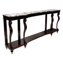 Monumental Italian Neoclassical Marble-Top Console Table