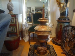 Monumental Italian Neoclassical Style Urn Shaped Marble Lamp