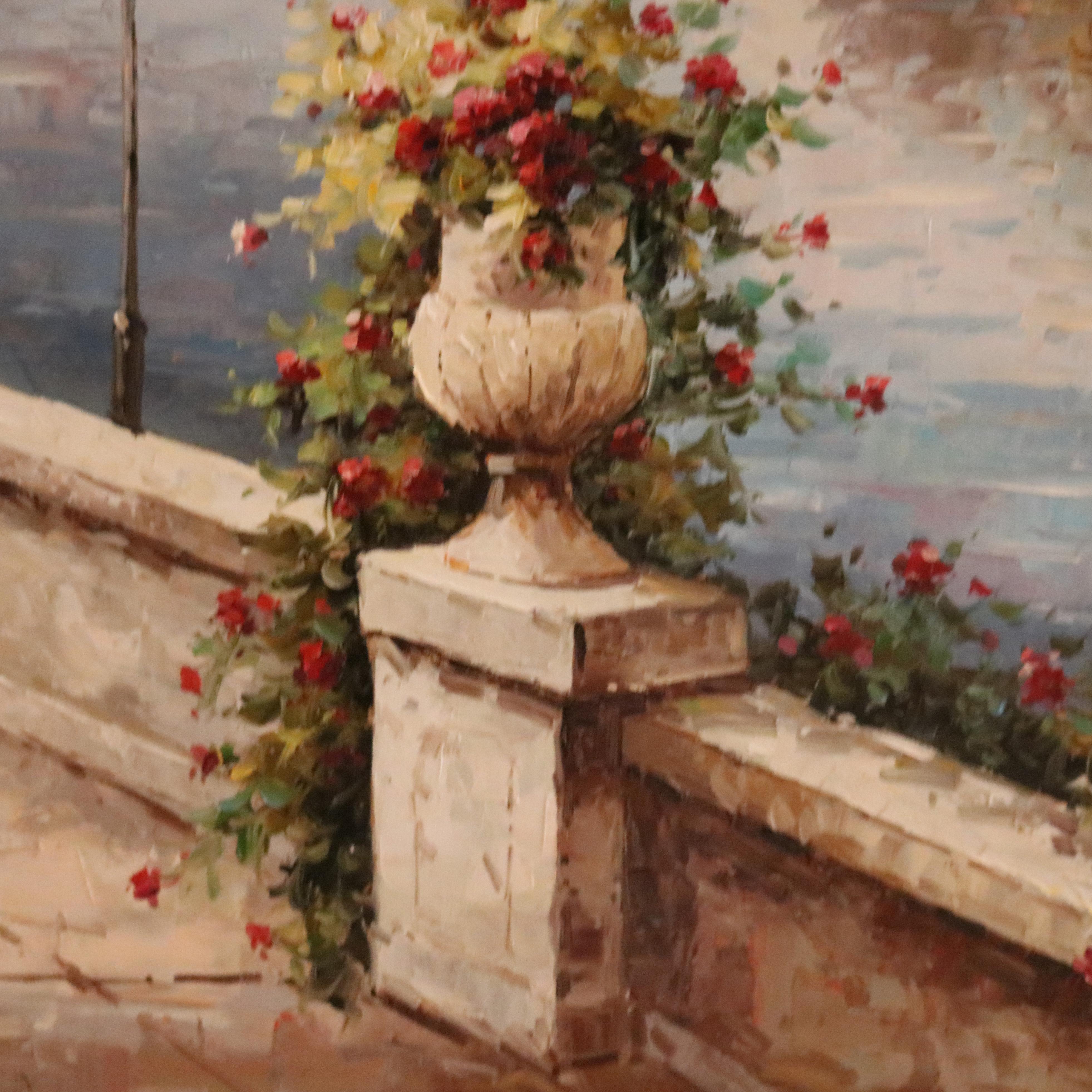 Monumental Italian Oil on Canvas Painting of Venice by Petrini, 20th C 3