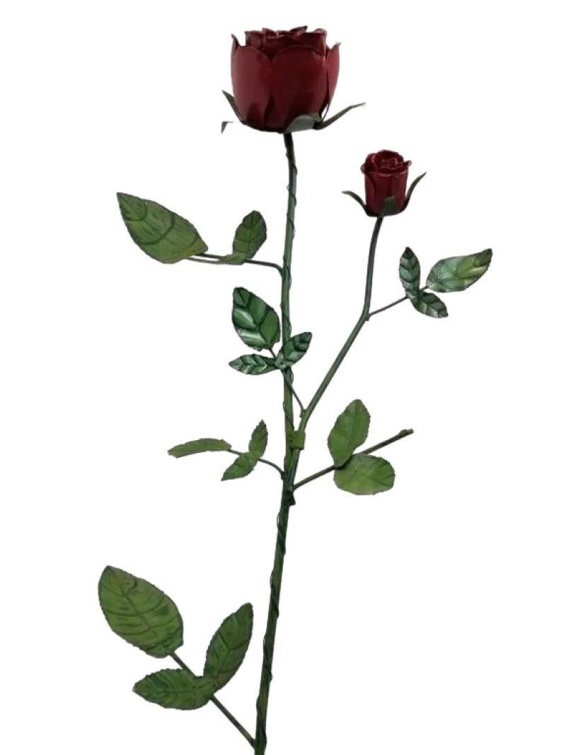 Adirondack Monumental Italian Tole Metal Rose Garden Ornament