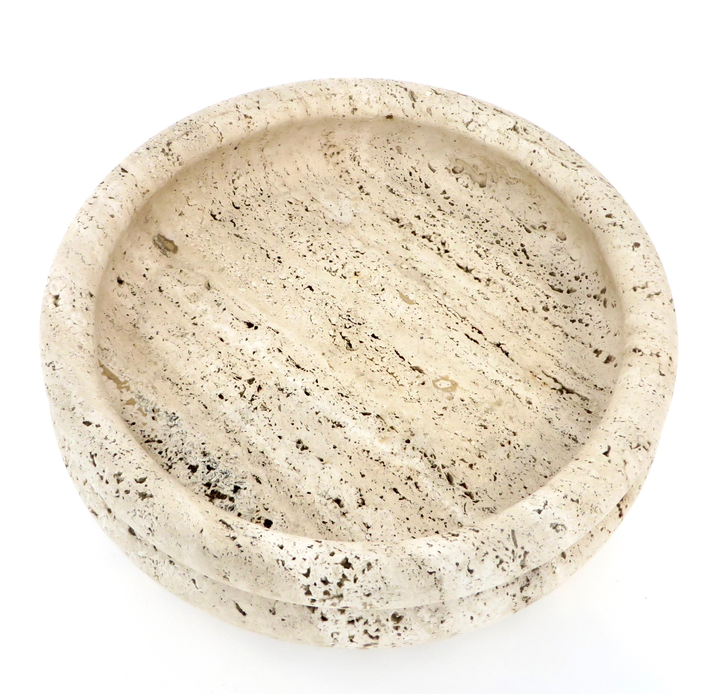 Monumental Italian Travertine Marble Bowl or Dish for Up & Up Di Rosa and Giusti 2