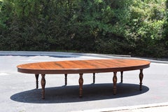 Monumental Italian, Veneto, Walnut Dining Table measuring 20 feet, ca. 1835-40s