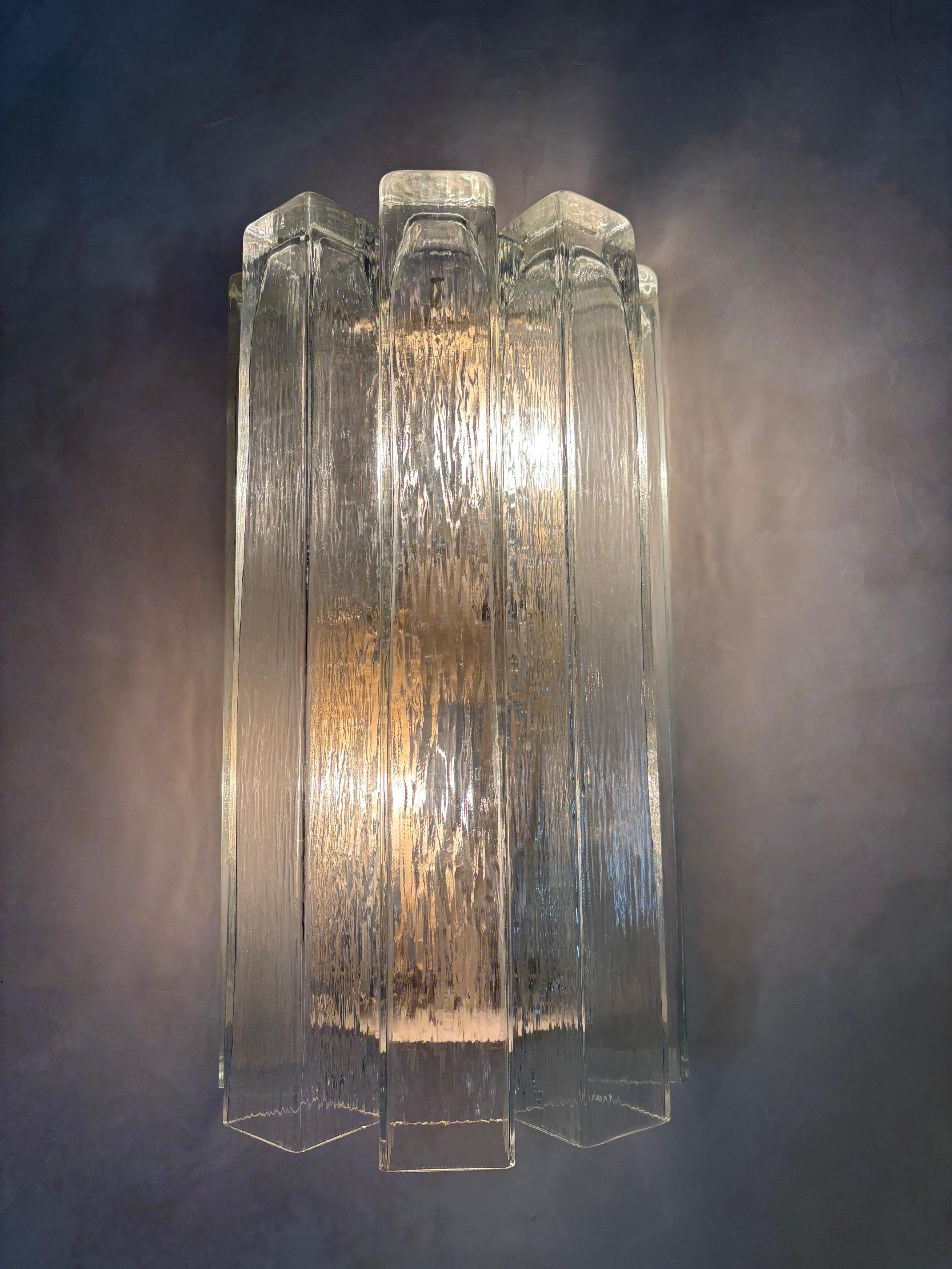 Monumentale italienische Wandlampen von Venini, Italien, 1970er Jahre im Zustand „Gut“ im Angebot in Argelato, BO