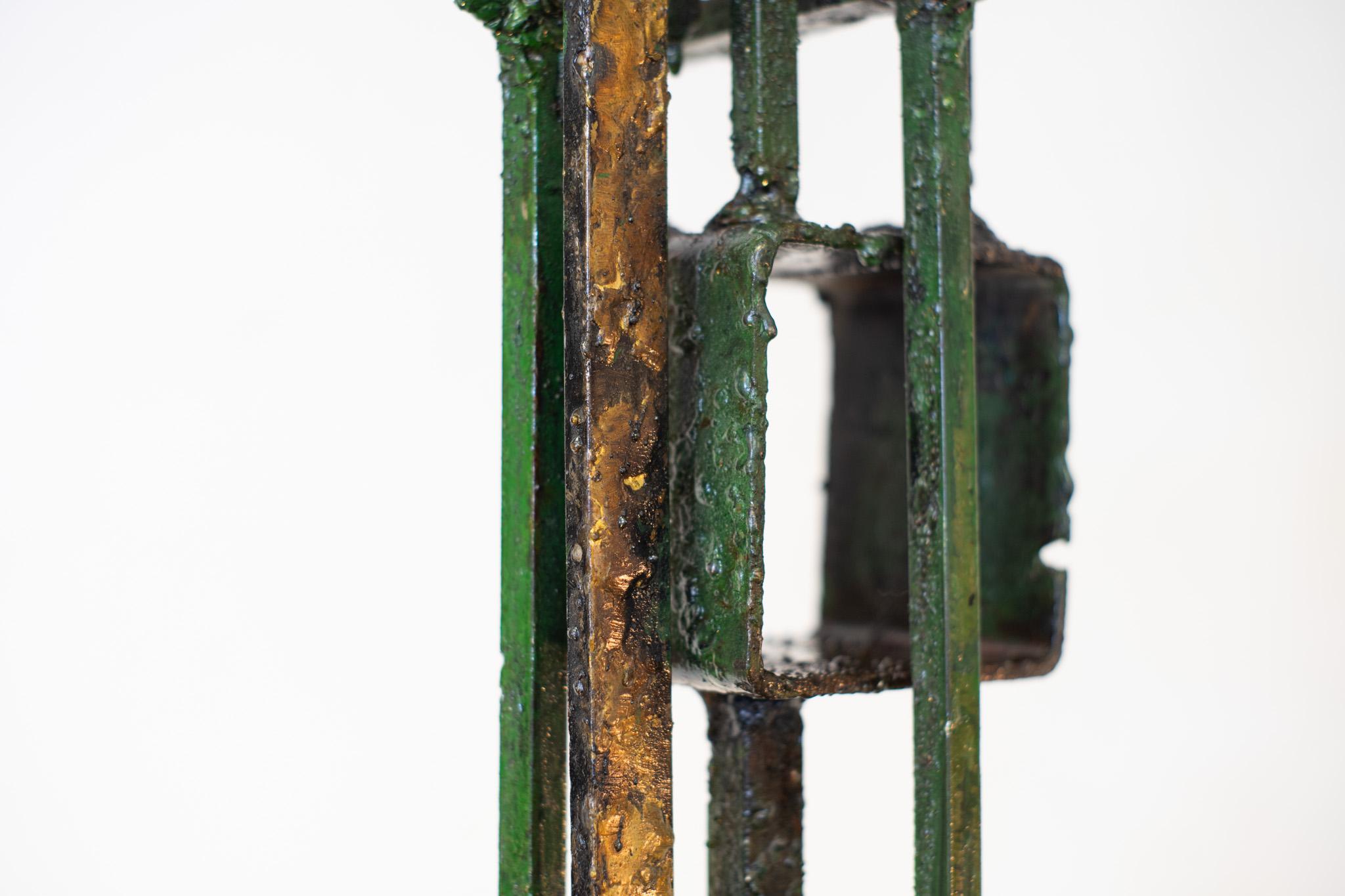 Scultura monumentale James Bearden Mystical Galaxy Chimes Scultura in acciaio e bronzo Brutalista in vendita 6