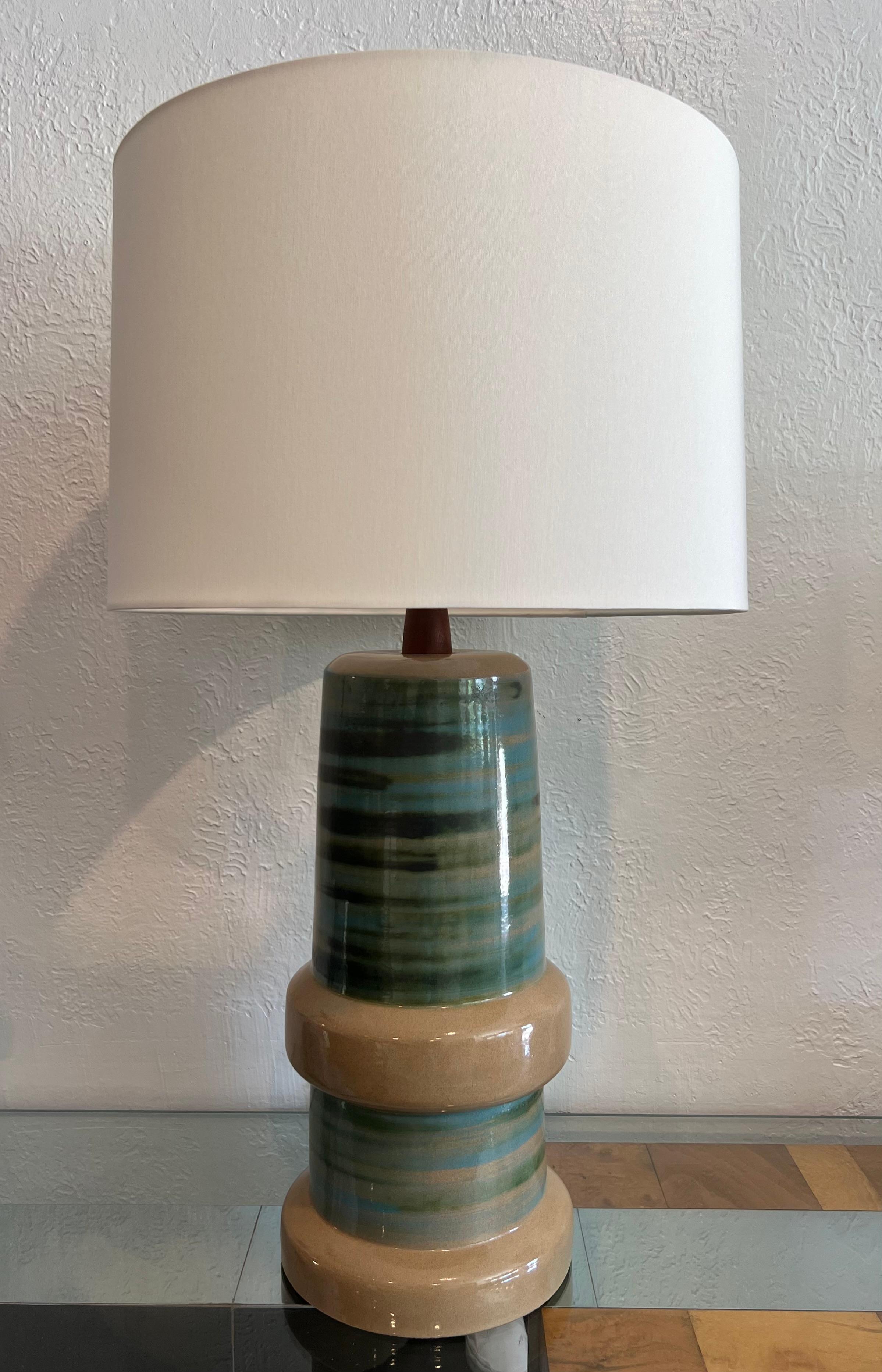 Monumental Jane And Gordon Martz Ceramic Table Lamp For Sale 4