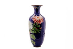 Monumental Japanese Cloisonné Enamel Vase with Chrysanthemums, Gotō Seizaburō