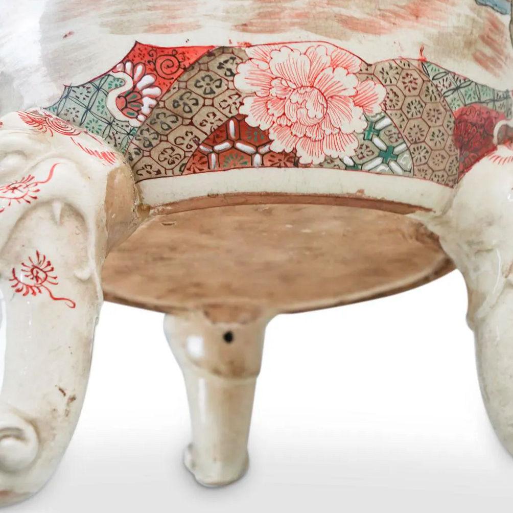 Monumental Japanese Meiji Period Satsuma Covered Vase 6