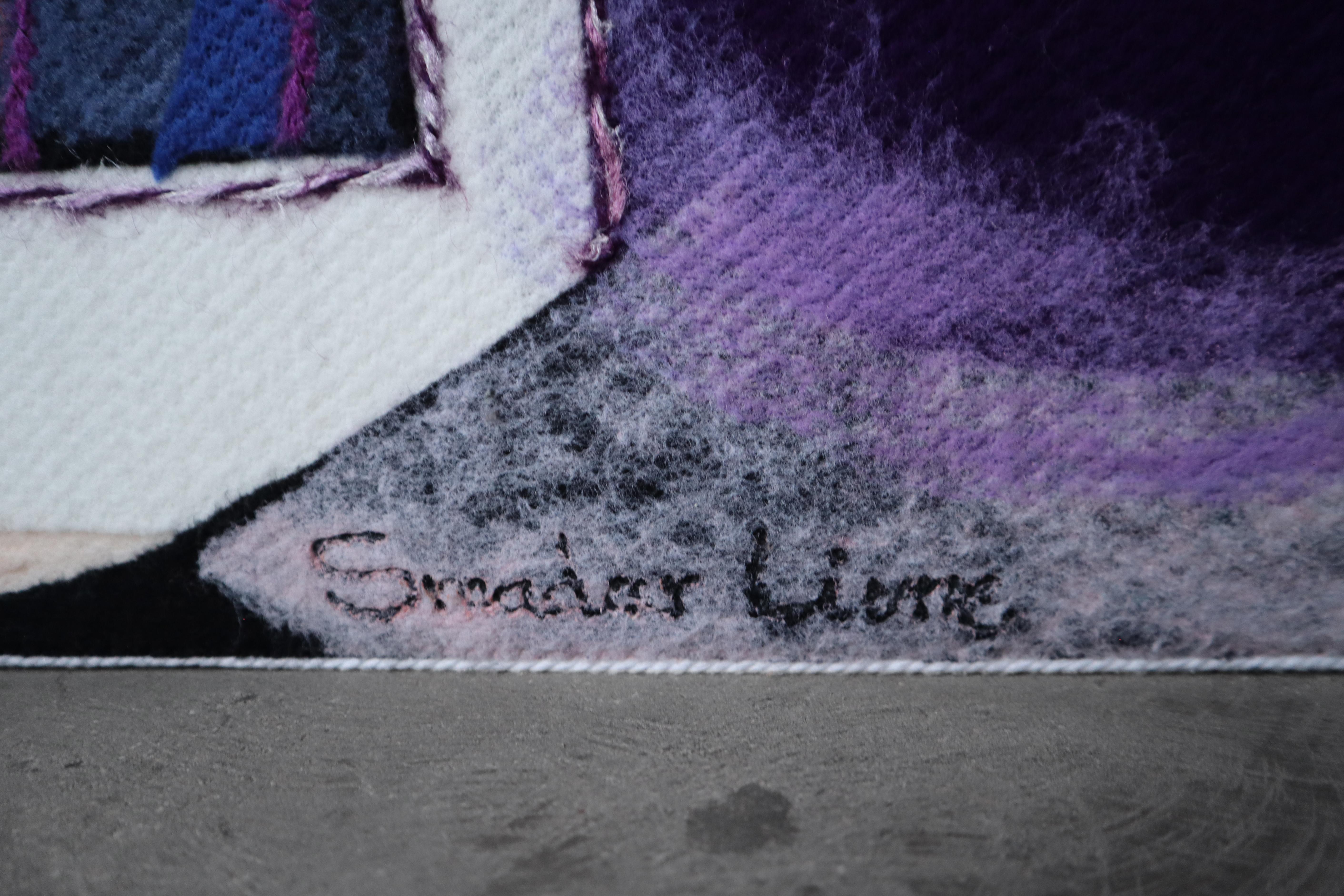 Colgante de pared monumental de arte judío en fibra de Smadar Lavine siglo XX en venta