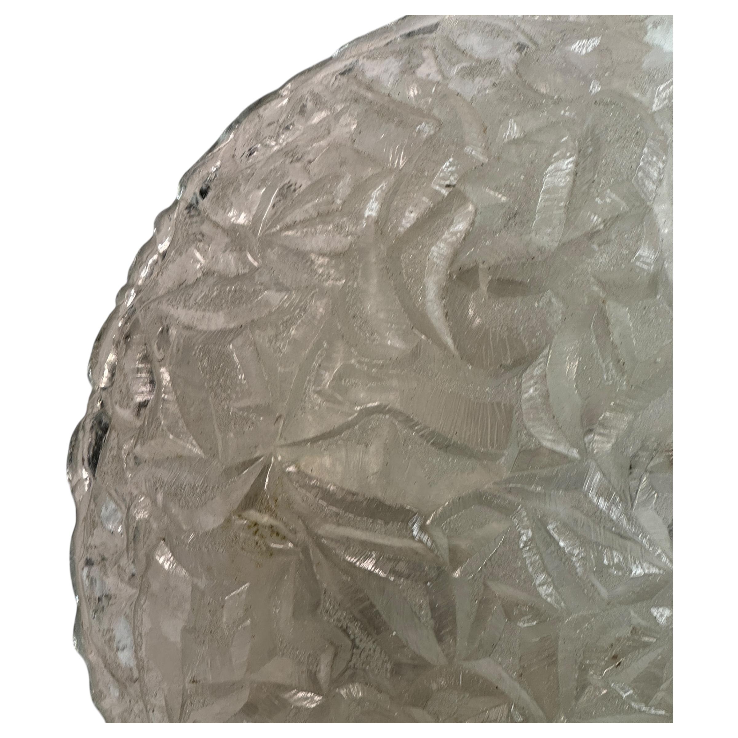 Monumentales Kaiser-Eisglas Einbaubeleuchtung Mid-Century Modern Vintage 1970er Jahre im Angebot 3