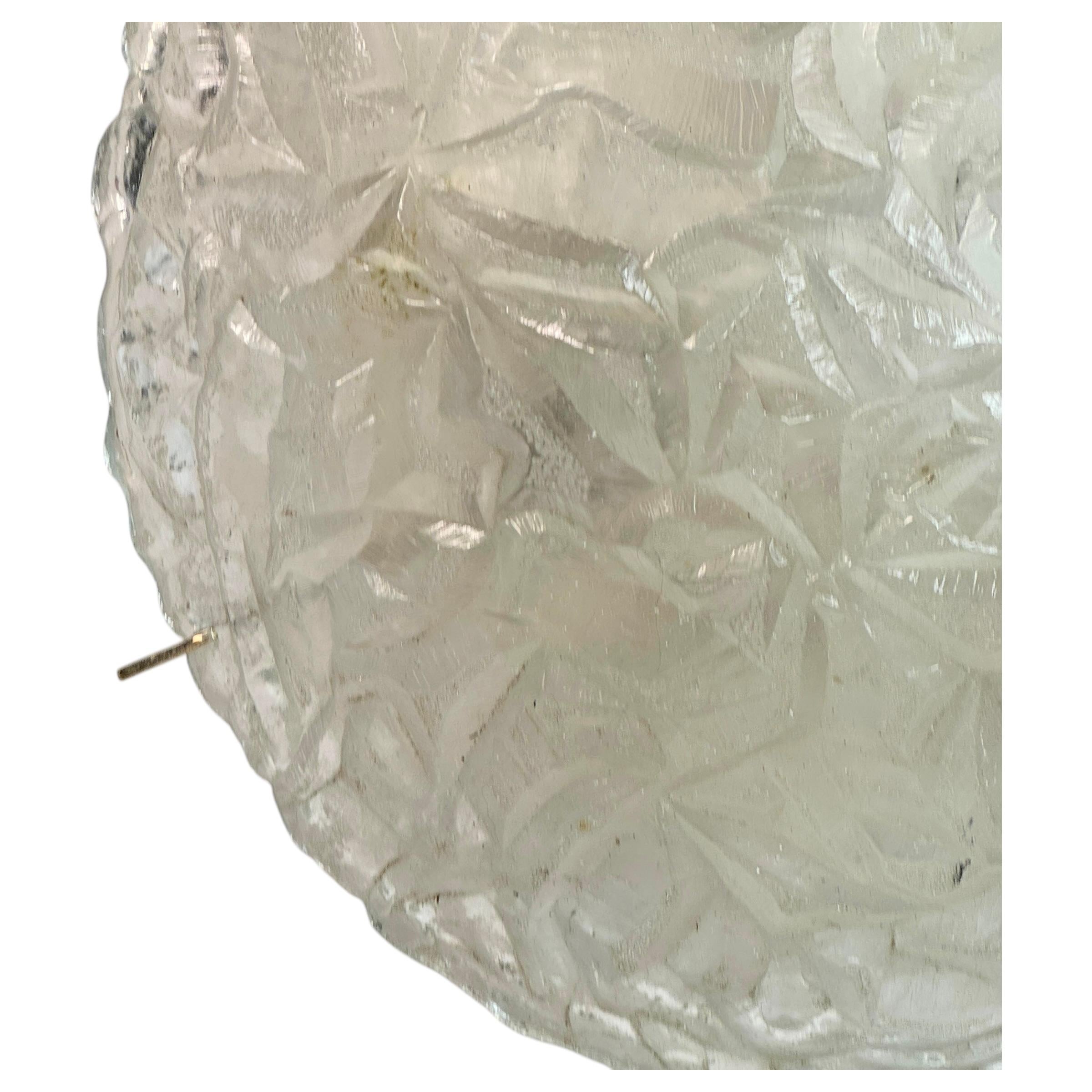 Monumentales Kaiser-Eisglas Einbaubeleuchtung Mid-Century Modern Vintage 1970er Jahre im Angebot 4
