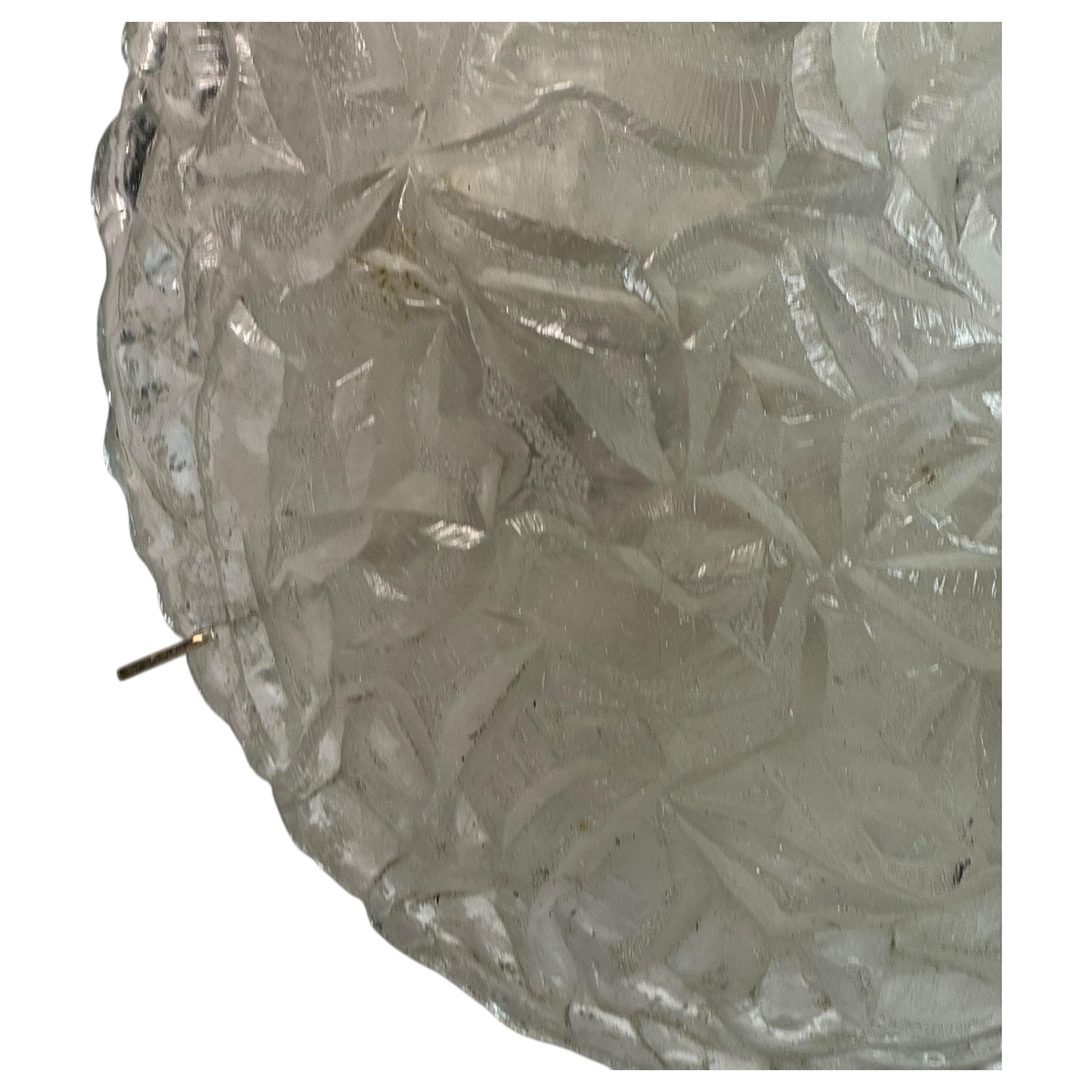Monumentales Kaiser-Eisglas Einbaubeleuchtung Mid-Century Modern Vintage 1970er Jahre im Angebot 5