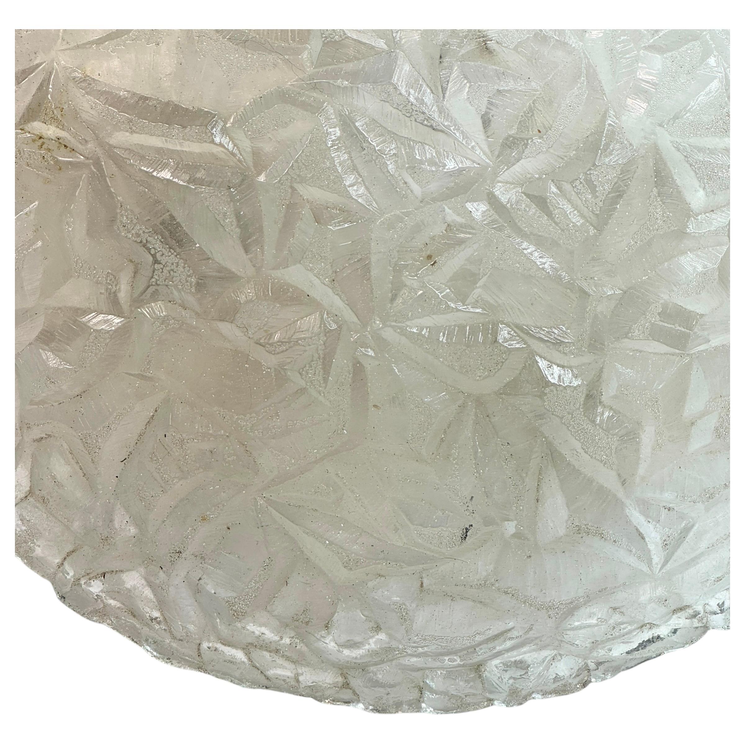 Monumentales Kaiser-Eisglas Einbaubeleuchtung Mid-Century Modern Vintage 1970er Jahre (Moderne der Mitte des Jahrhunderts) im Angebot
