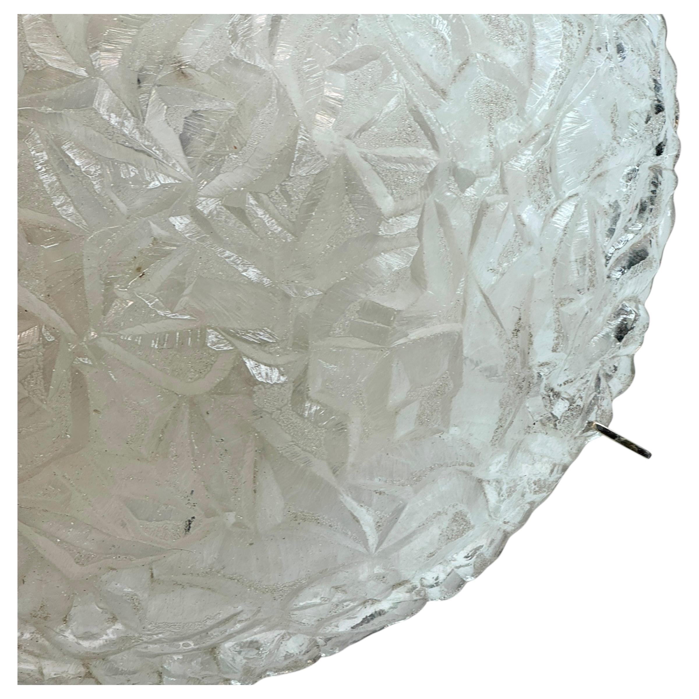 Monumentales Kaiser-Eisglas Einbaubeleuchtung Mid-Century Modern Vintage 1970er Jahre (Deutsch) im Angebot