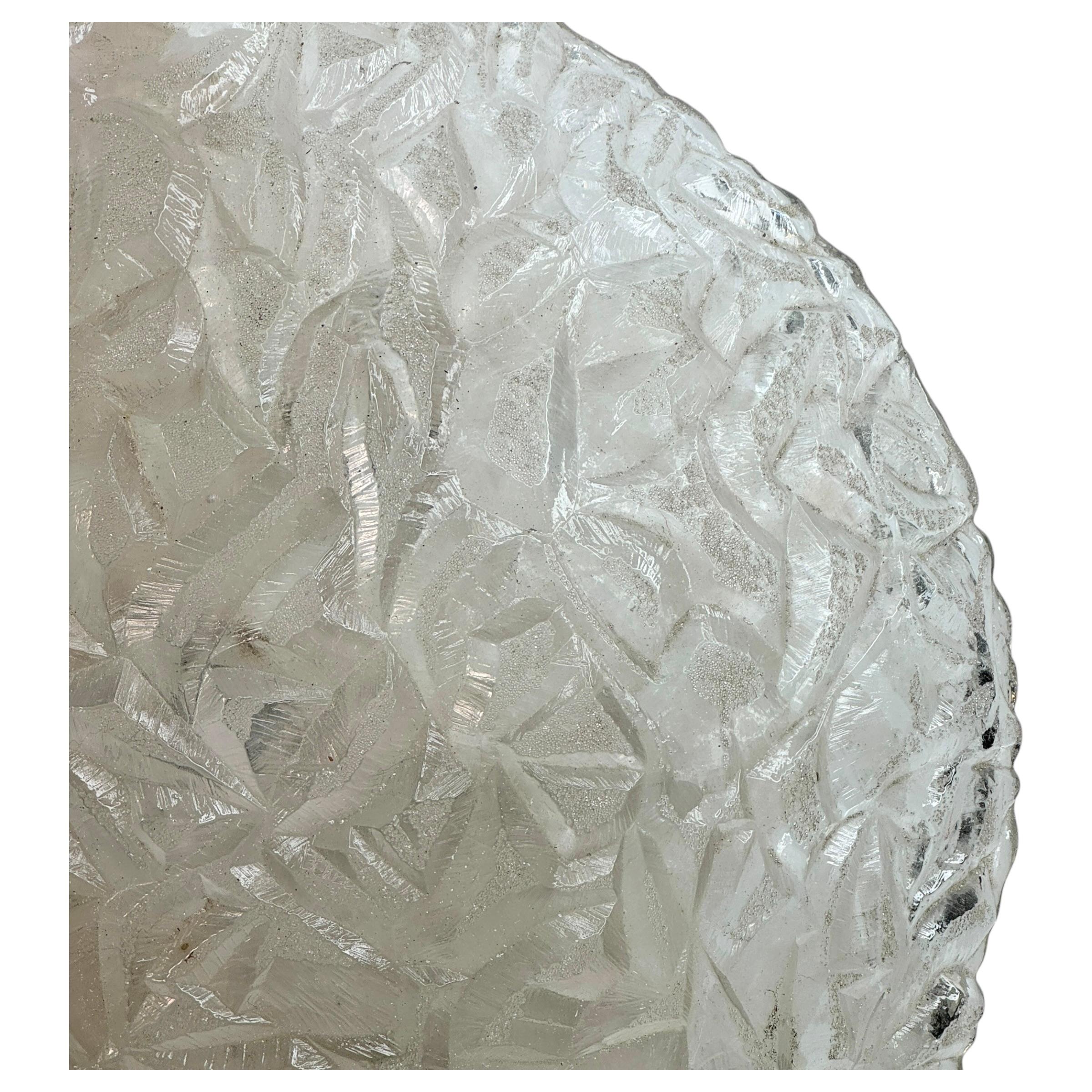 Monumentales Kaiser-Eisglas Einbaubeleuchtung Mid-Century Modern Vintage 1970er Jahre im Zustand „Gut“ im Angebot in Nuernberg, DE