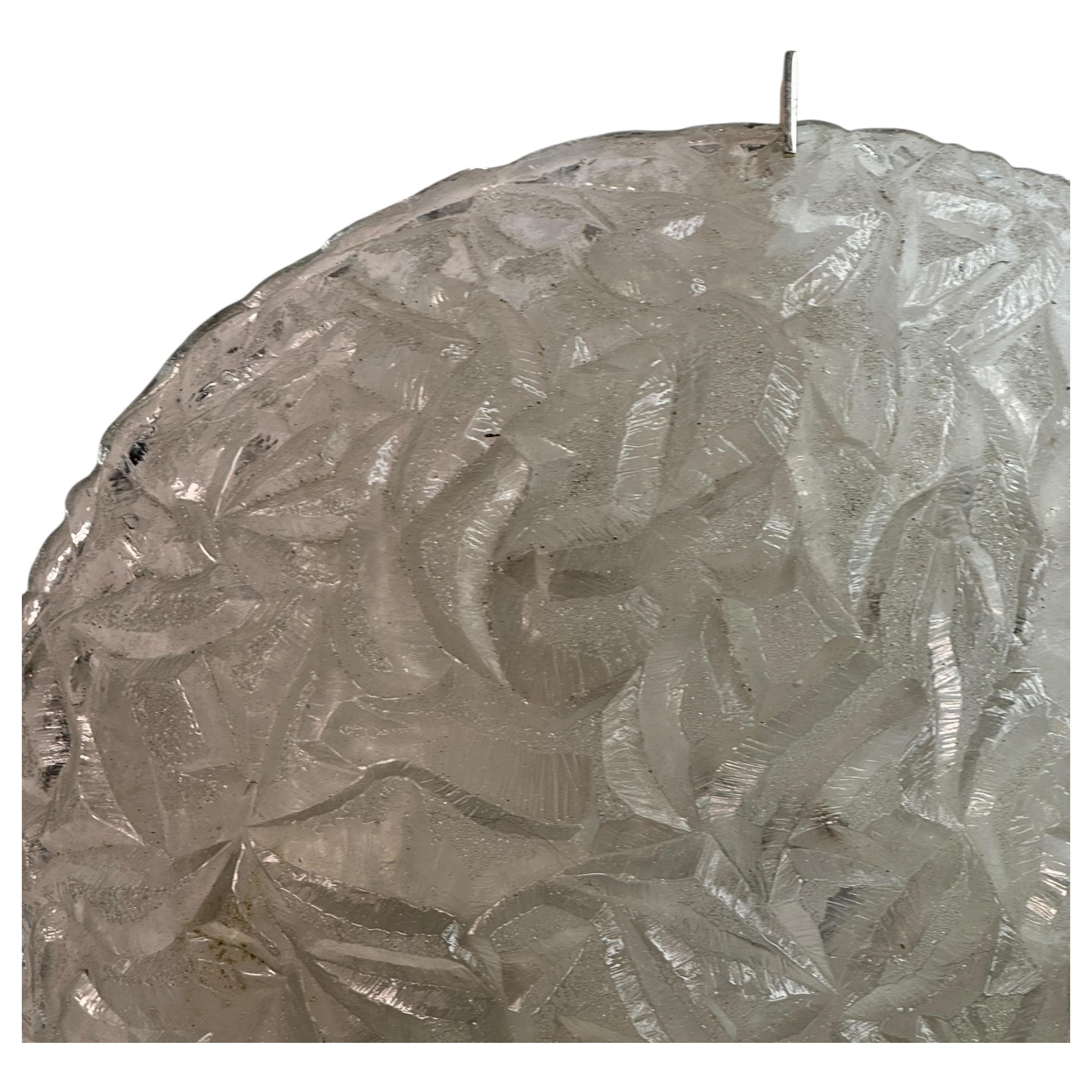 Monumentales Kaiser-Eisglas Einbaubeleuchtung Mid-Century Modern Vintage 1970er Jahre im Angebot 1