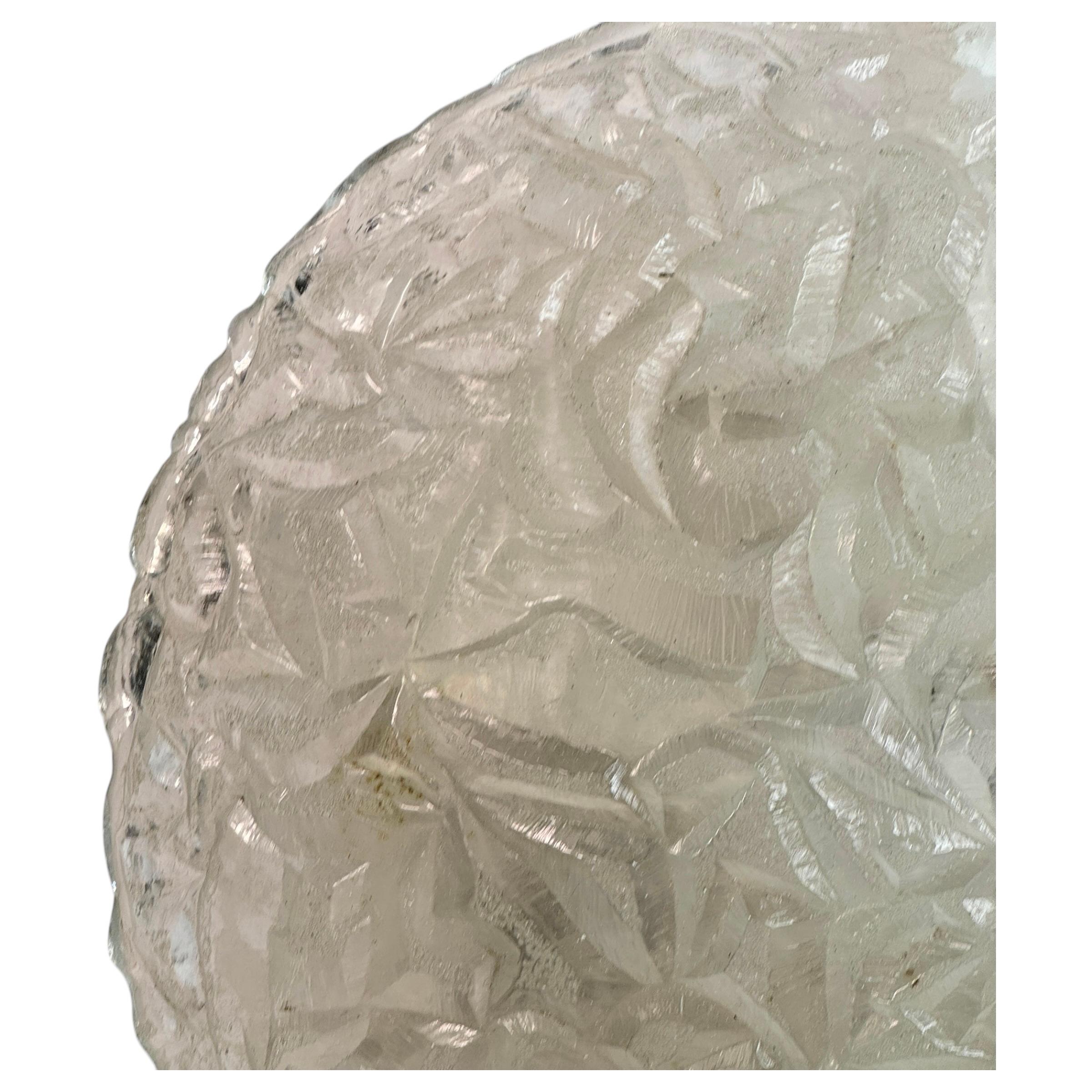 Monumentales Kaiser-Eisglas Einbaubeleuchtung Mid-Century Modern Vintage 1970er Jahre im Angebot 2
