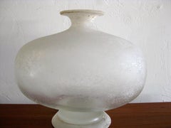 Monumental Karl Springer Scavo Glass for Seguso Murano Vase circa 1970s Signed