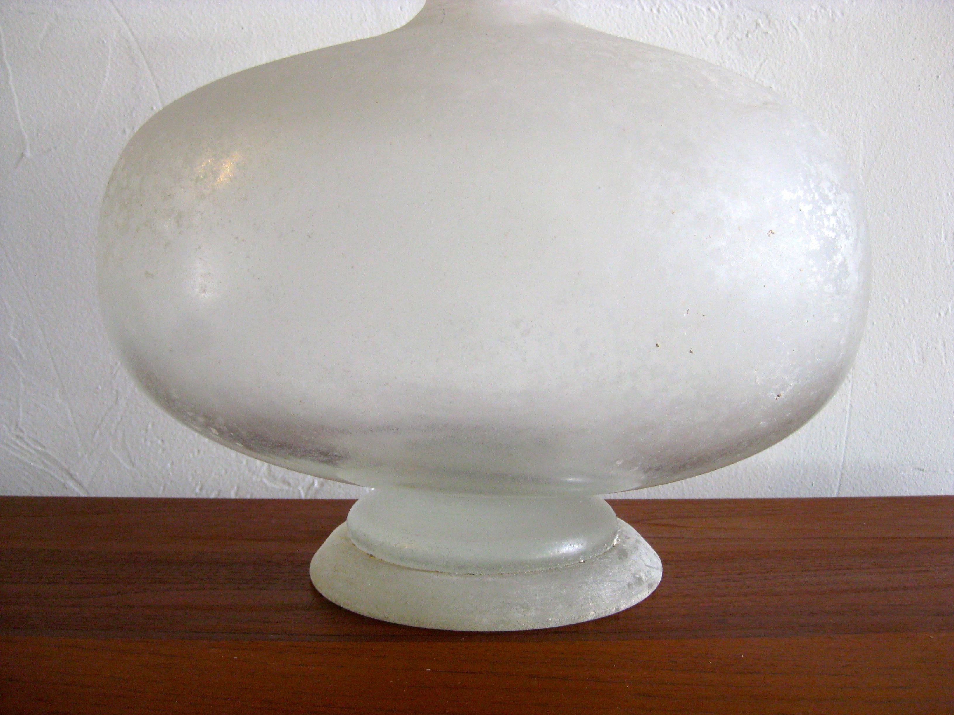 Monumental Karl Springer Scavo Glass for Seguso Murano Vase circa 1970s Signed In Excellent Condition In San Diego, CA