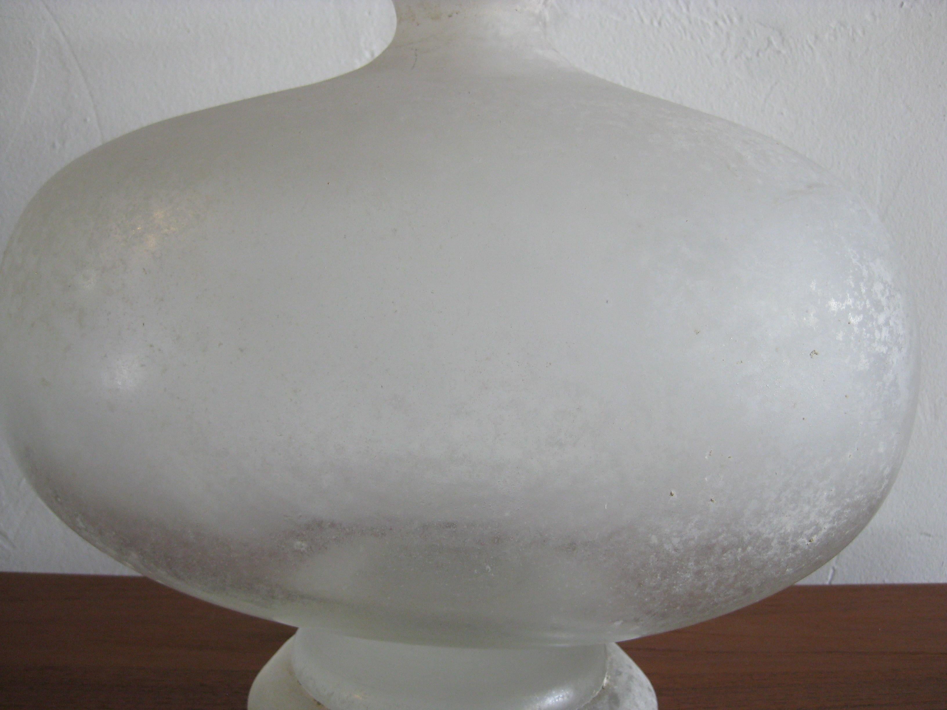 Late 20th Century Monumental Karl Springer Scavo Glass for Seguso Murano Vase circa 1970s Signed