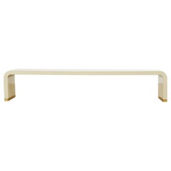 Monumental Karl Springer Style Waterfall Bench or Console Table