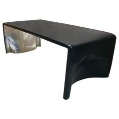 Monumentaler Khetan-Couchtisch aus schwarzer Bronze und Silber (IN STOCK)