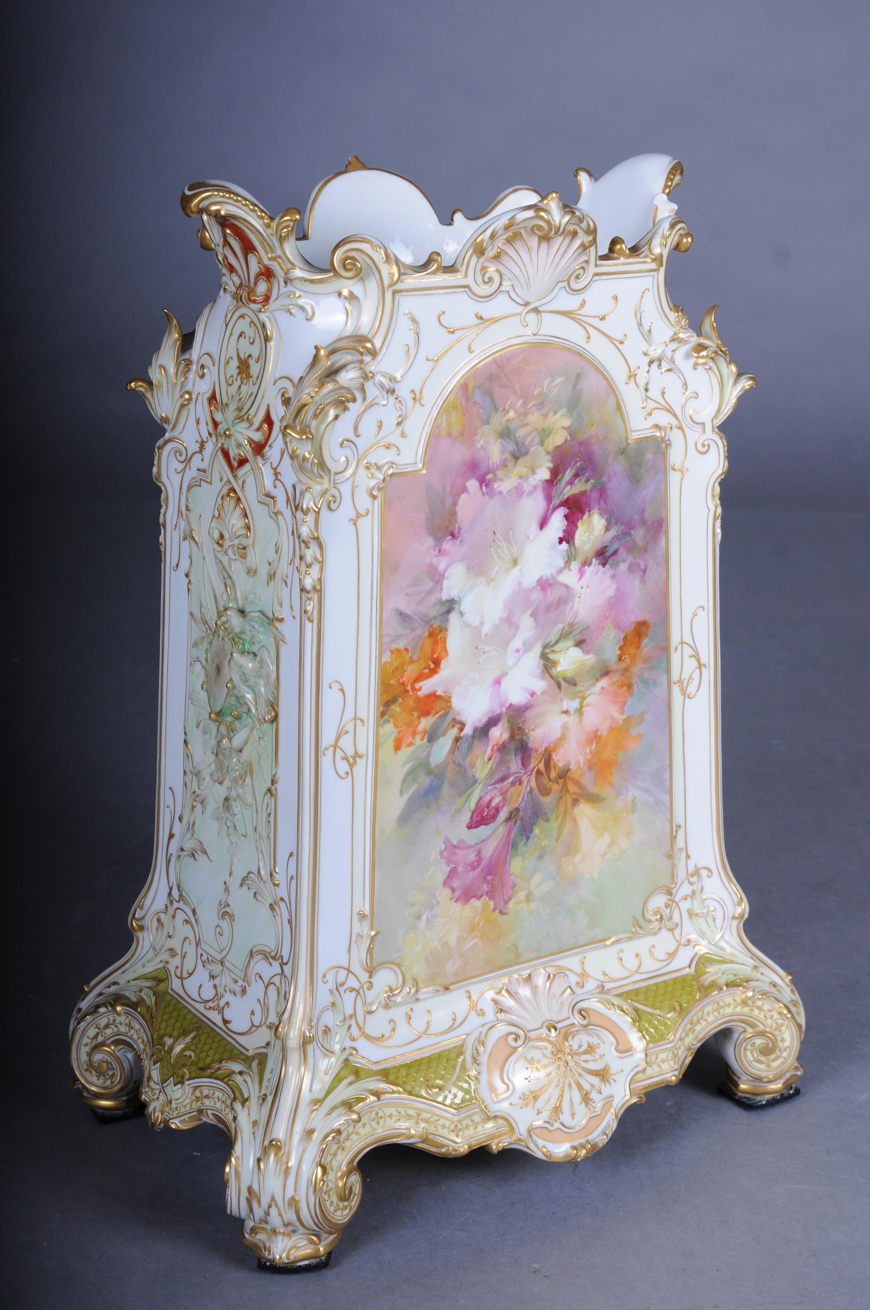Jarrón monumental KPM Berlín, Weichmalerei, Feria Mundial. Napoleón III en venta