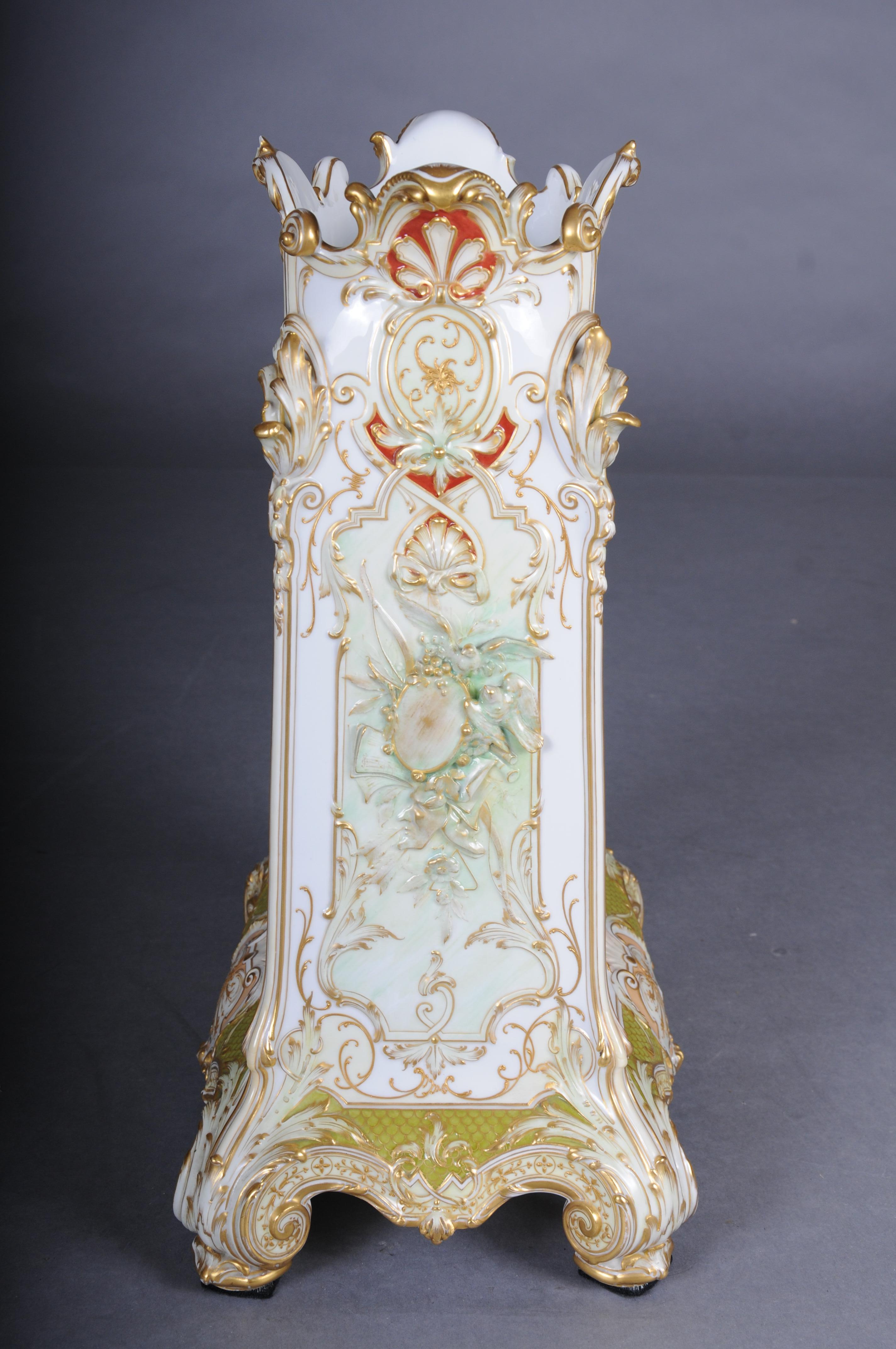 Jarrón monumental KPM Berlín, Weichmalerei, Feria Mundial. Porcelana en venta