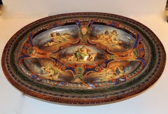 Monumental KPM Presentation Hand Painted German Berlin Centerpiece Oval Platter
