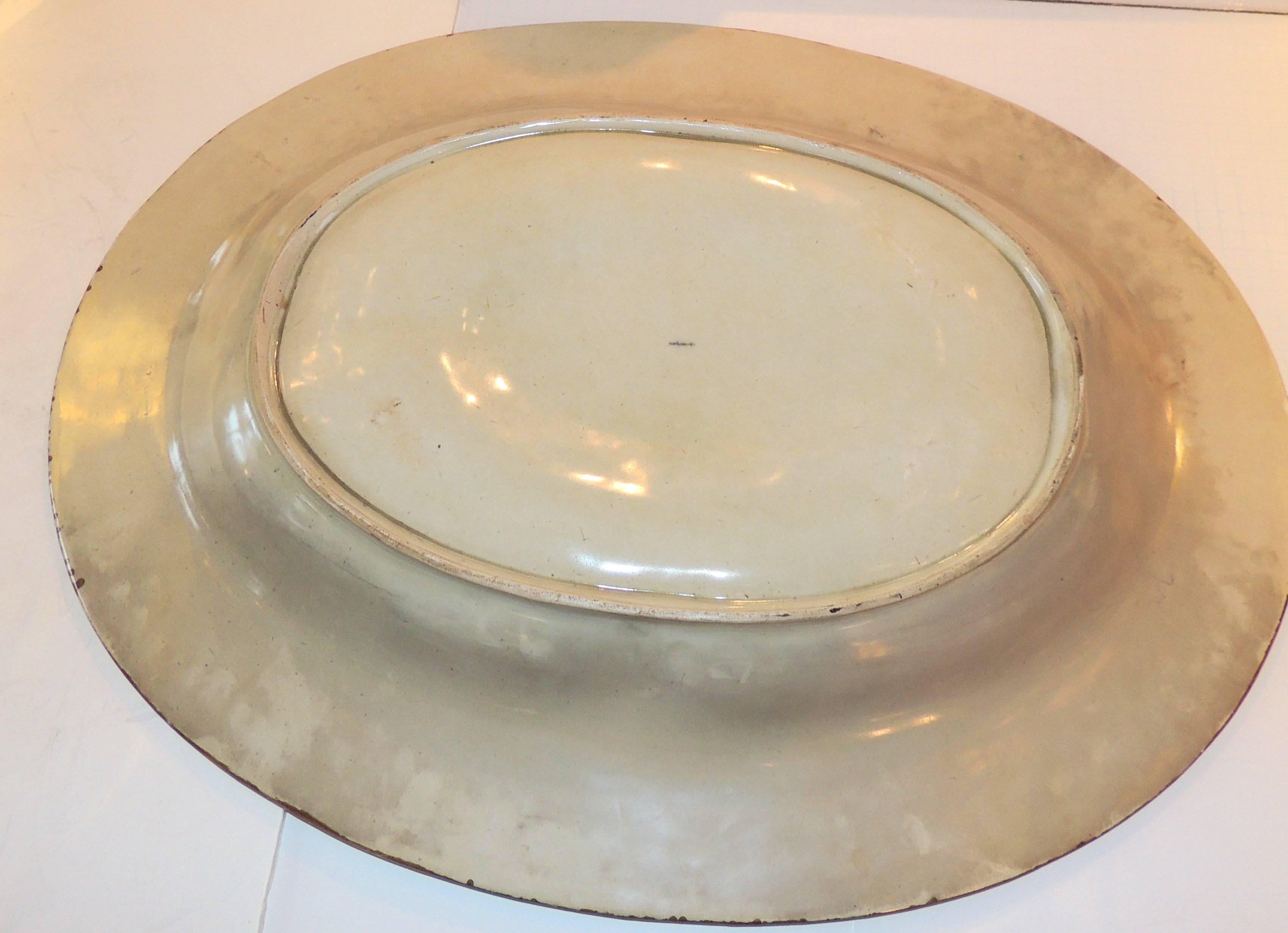 Monumental KPM Presentation Hand Painted German Berlin Centerpiece Oval Platter In Good Condition In Roslyn, NY
