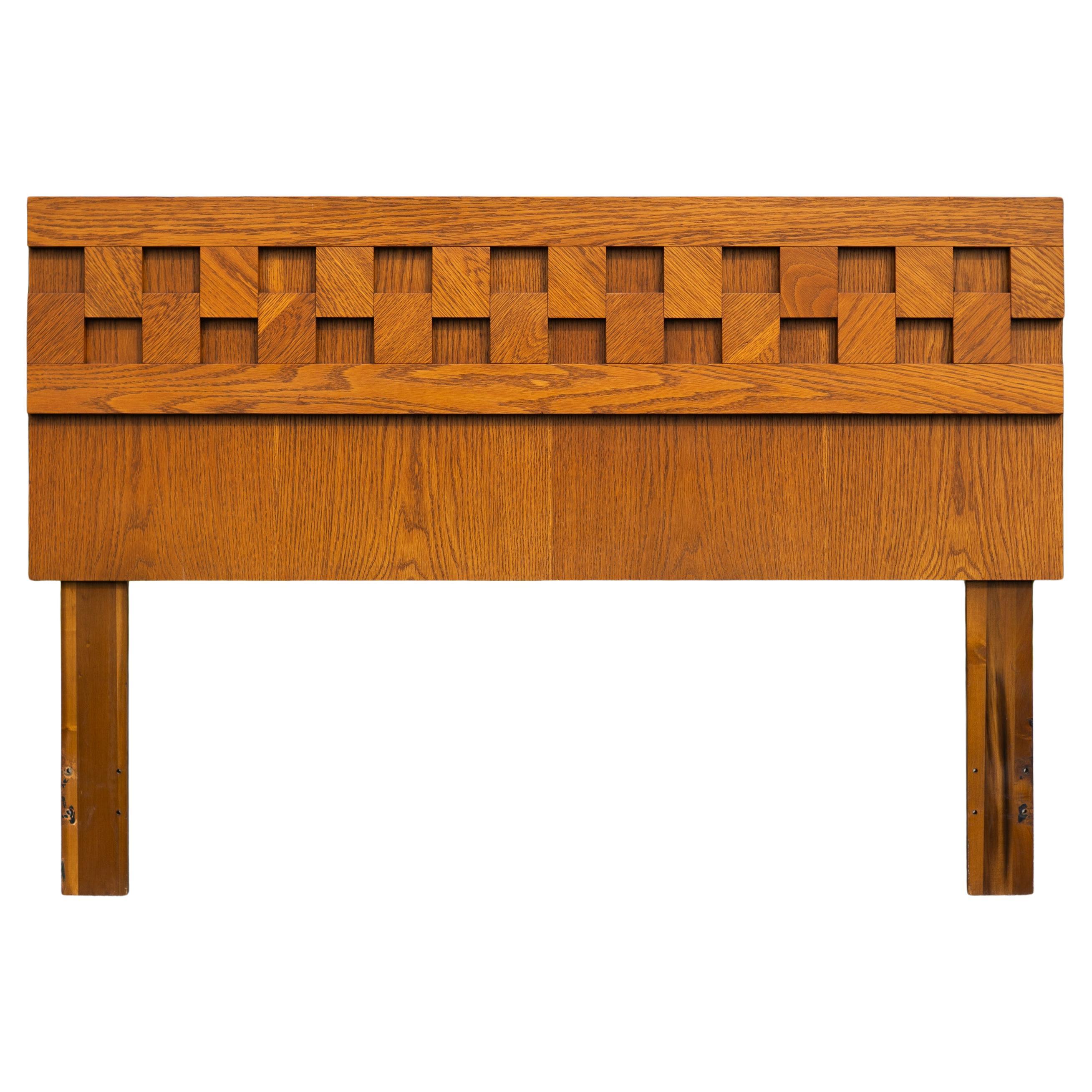 Monumental Lane Furniture King Size 62" Staccato Cubist Headboard in Oak