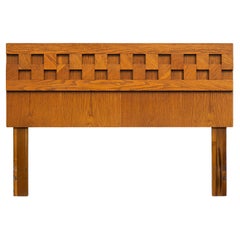 Monumental Lane Furniture King Size 62" Staccato Cubist Headboard in Oak