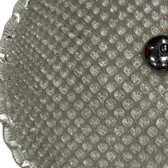 Monumental Large Clear Bubble Murano Glass Flush Mount Venini Style 1970s, Italy