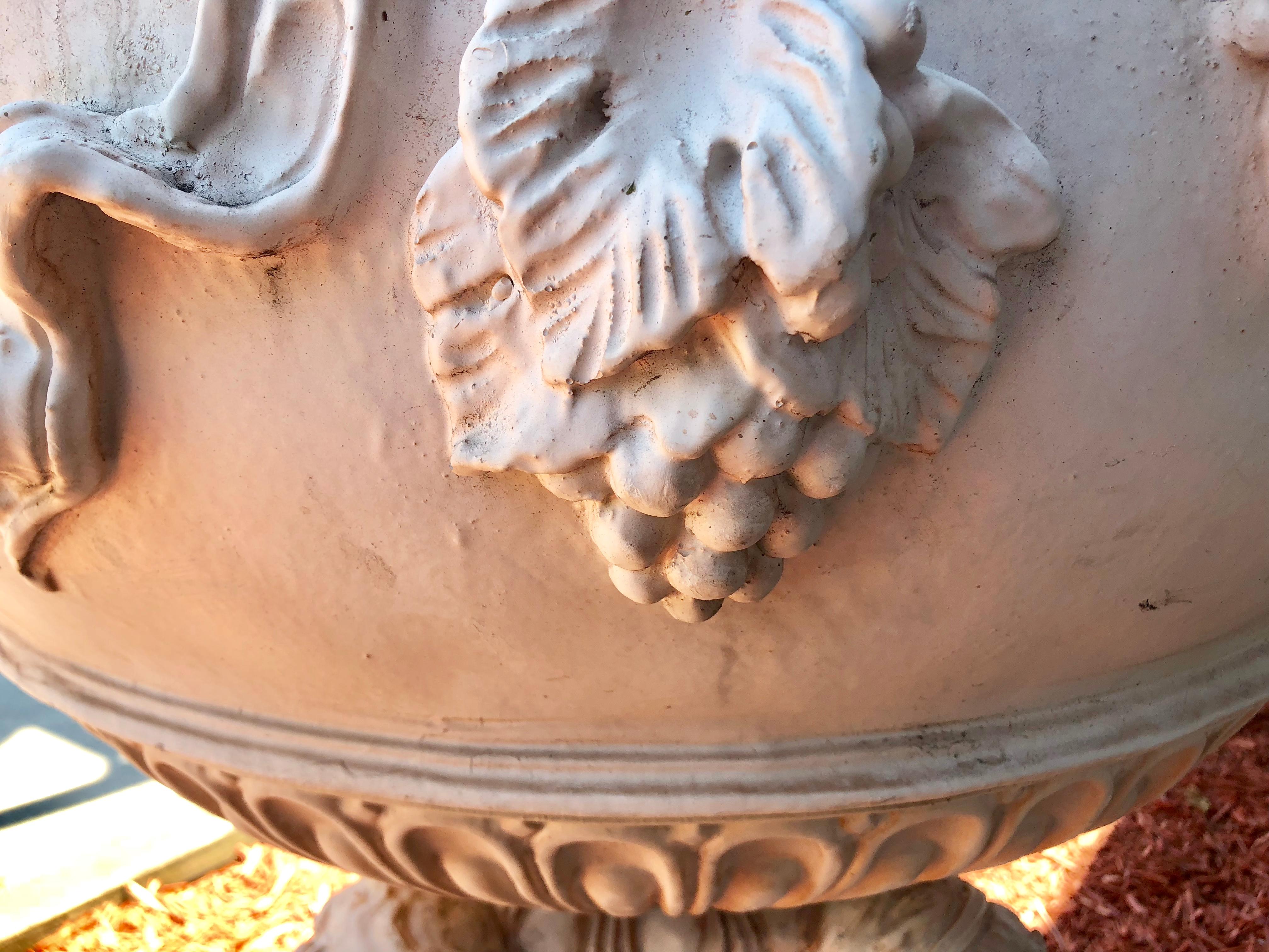 Monumental Large Fiberglass or Resin Cherub Planter 5