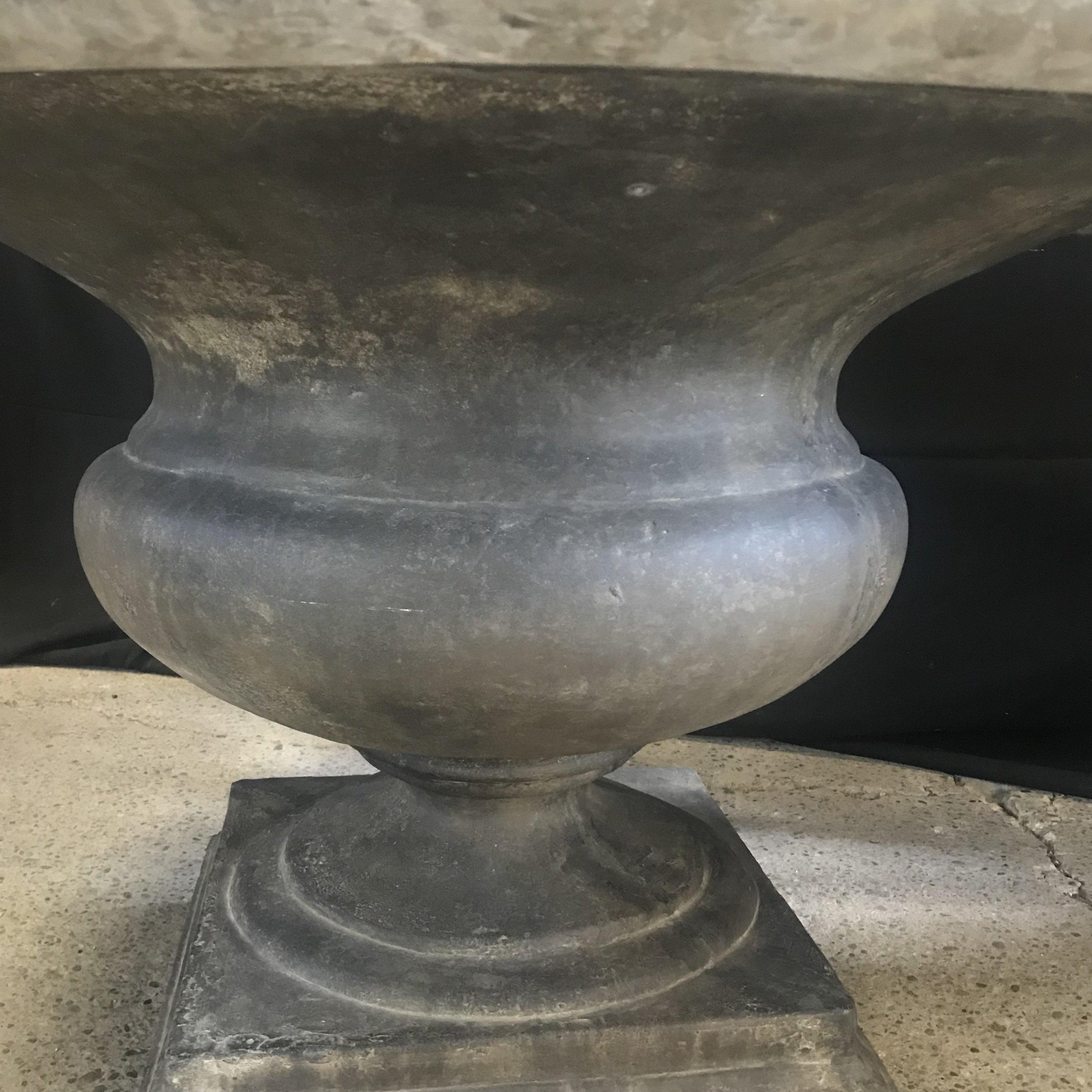 North American Monumental Large Impressive Stone Round Dining Table with Great Patina