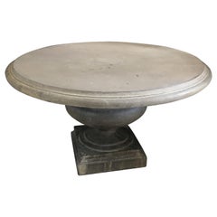 Monumental Large Impressive Stone Round Dining Table with Great Patina