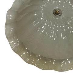 Monumental Large Murano Glass Dome Flush Mount Venini Style 1970s, Italy