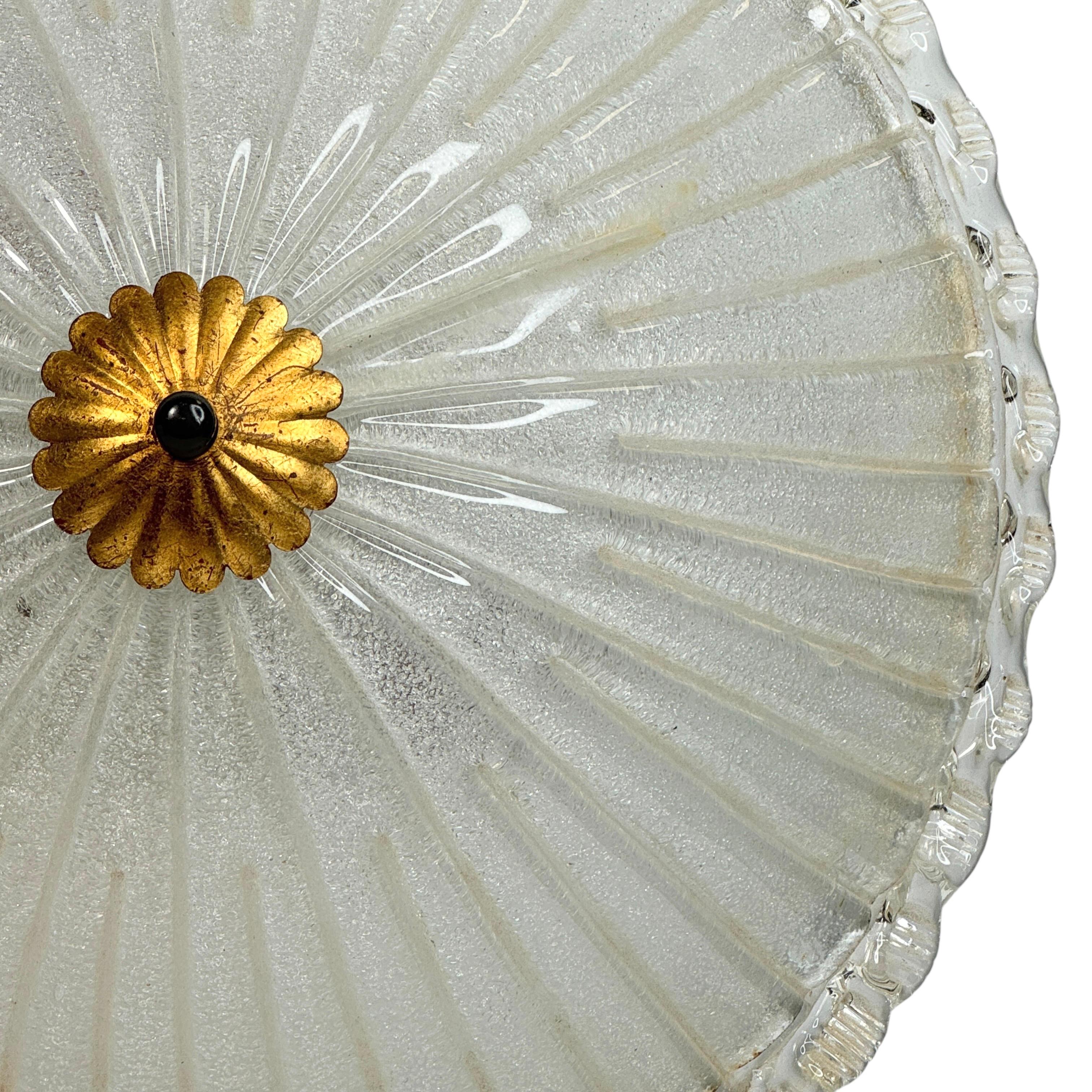 Monumental gran cúpula de cristal de Murano empotrable estilo Venini años 70, Italia Moderno de mediados de siglo en venta