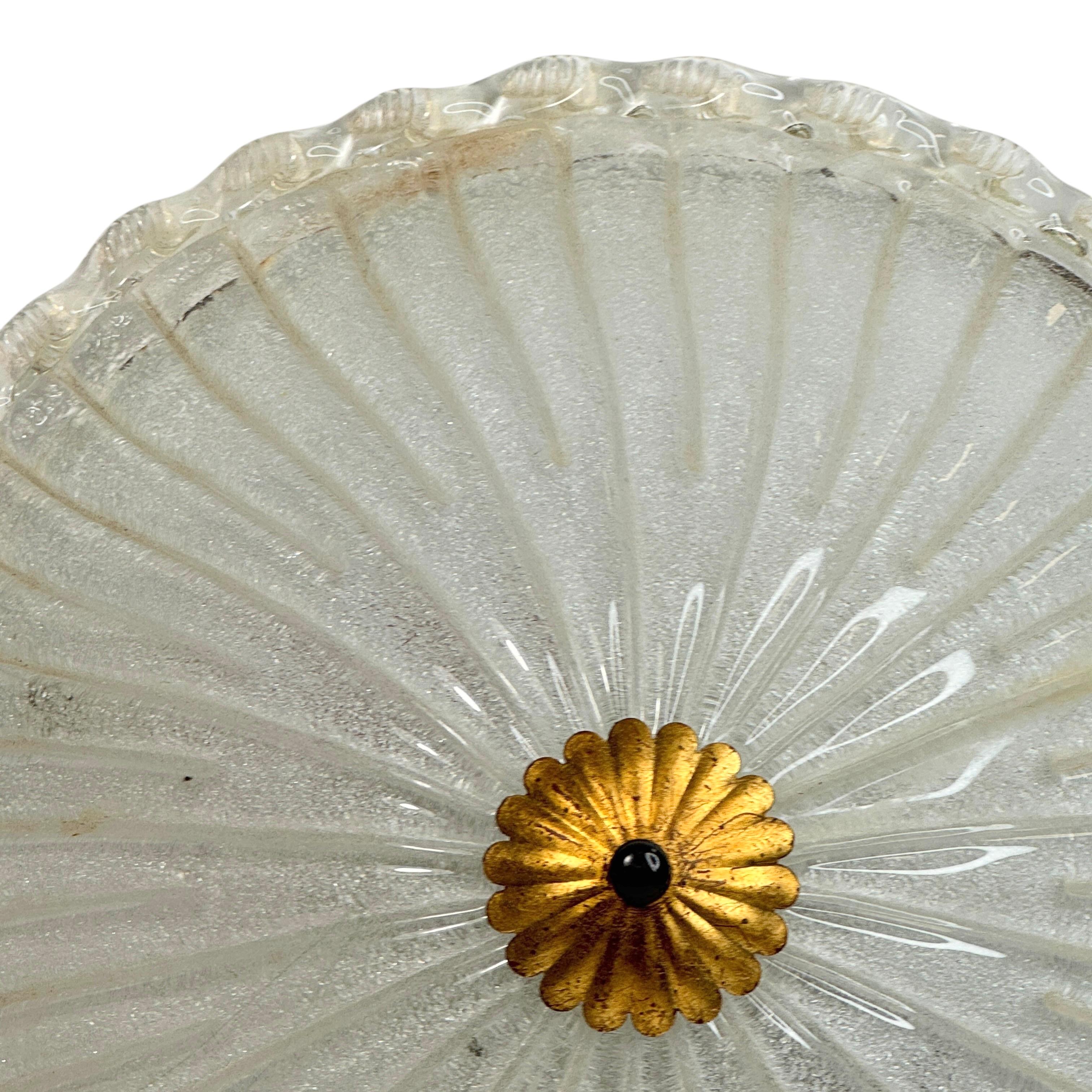 Monumental gran cúpula de cristal de Murano empotrable estilo Venini años 70, Italia en Bueno estado para la venta en Nuernberg, DE