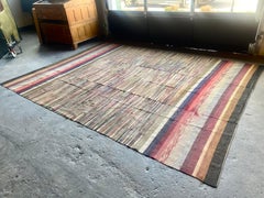 Monumental Late 19th Century American Shaker Rag Rug (139" x 97")
