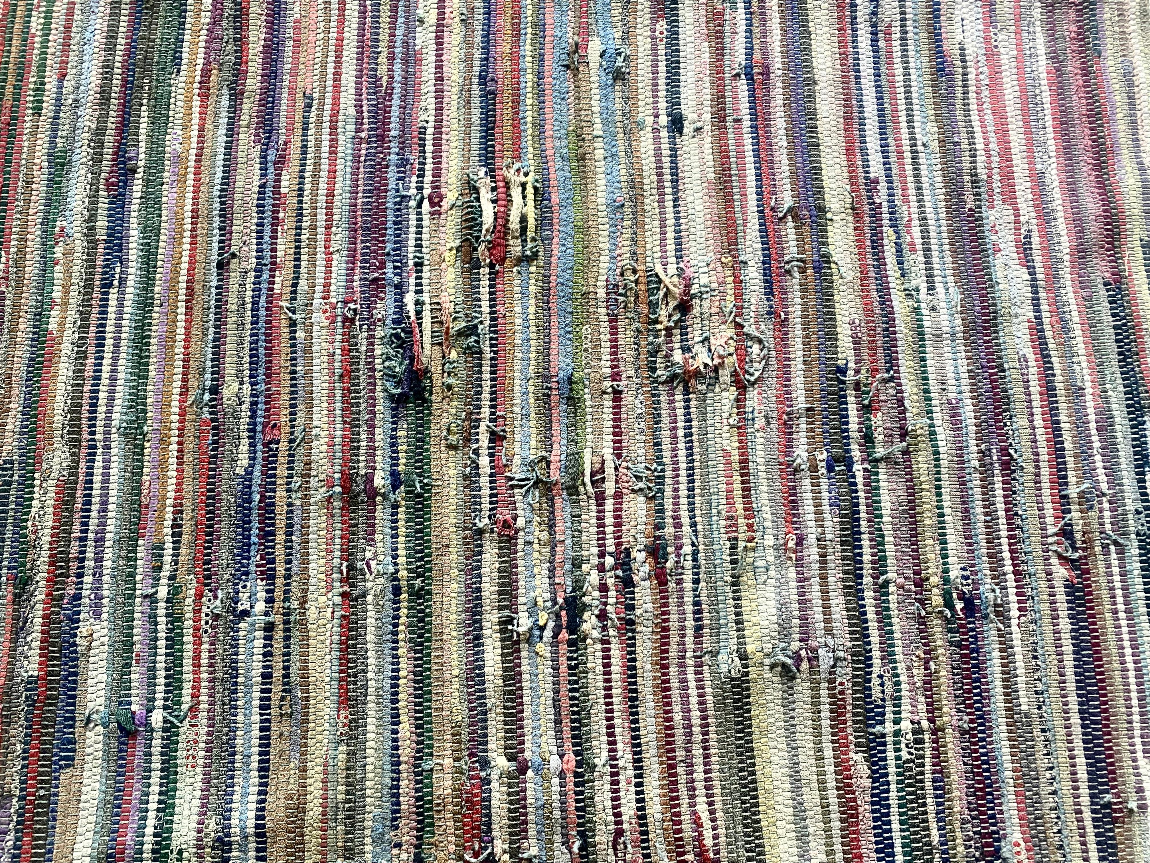 Monumentaler amerikanischer Shaker Rag-Teppich des späten 19. Jahrhunderts (139