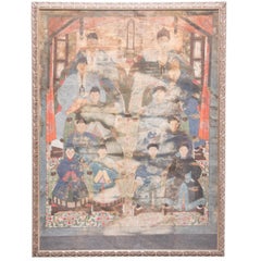 Monumental Late 19th Century Chinese Ancestral Portrait
