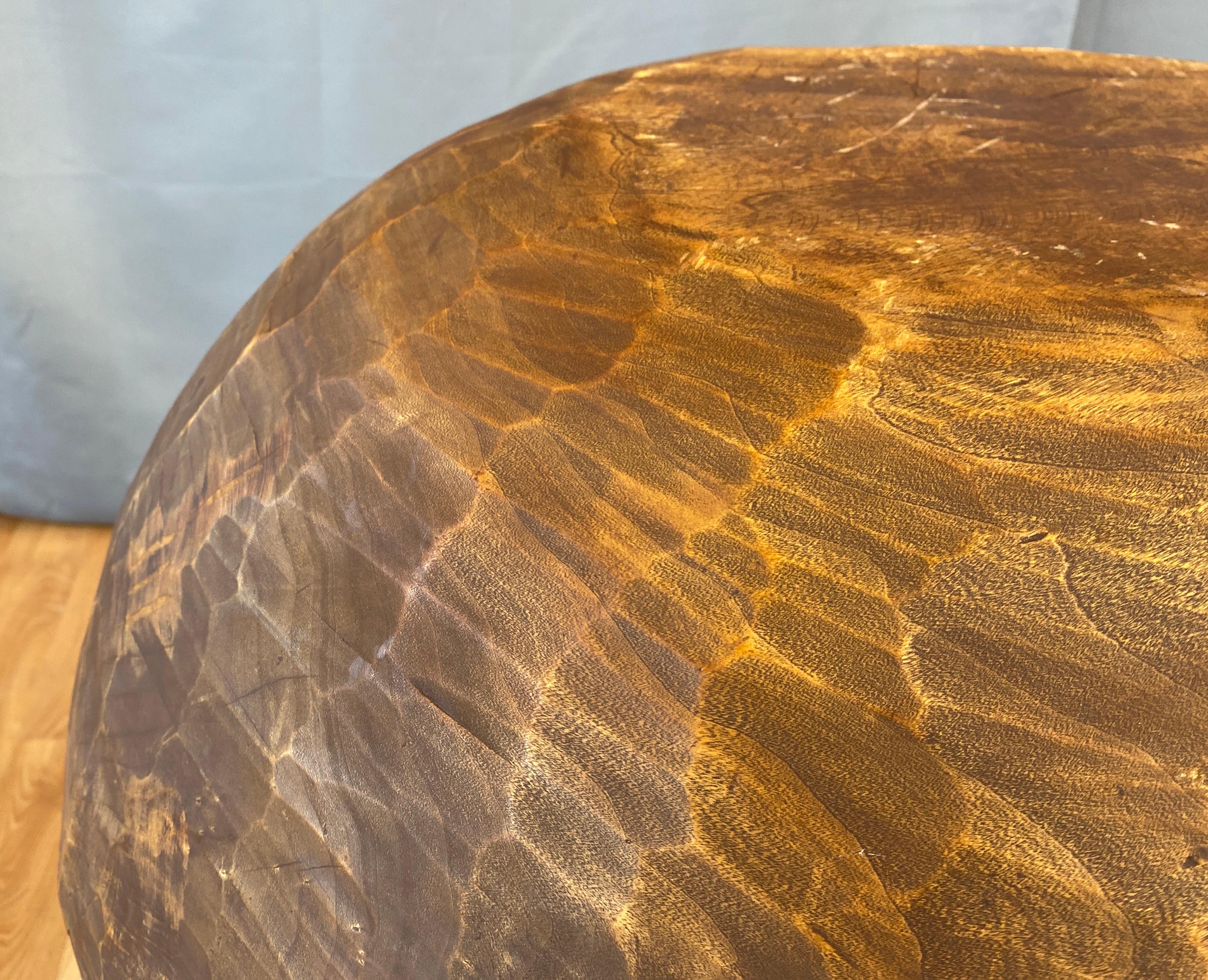 Monumental Late 20th Century Carved Wooden Bowl 8