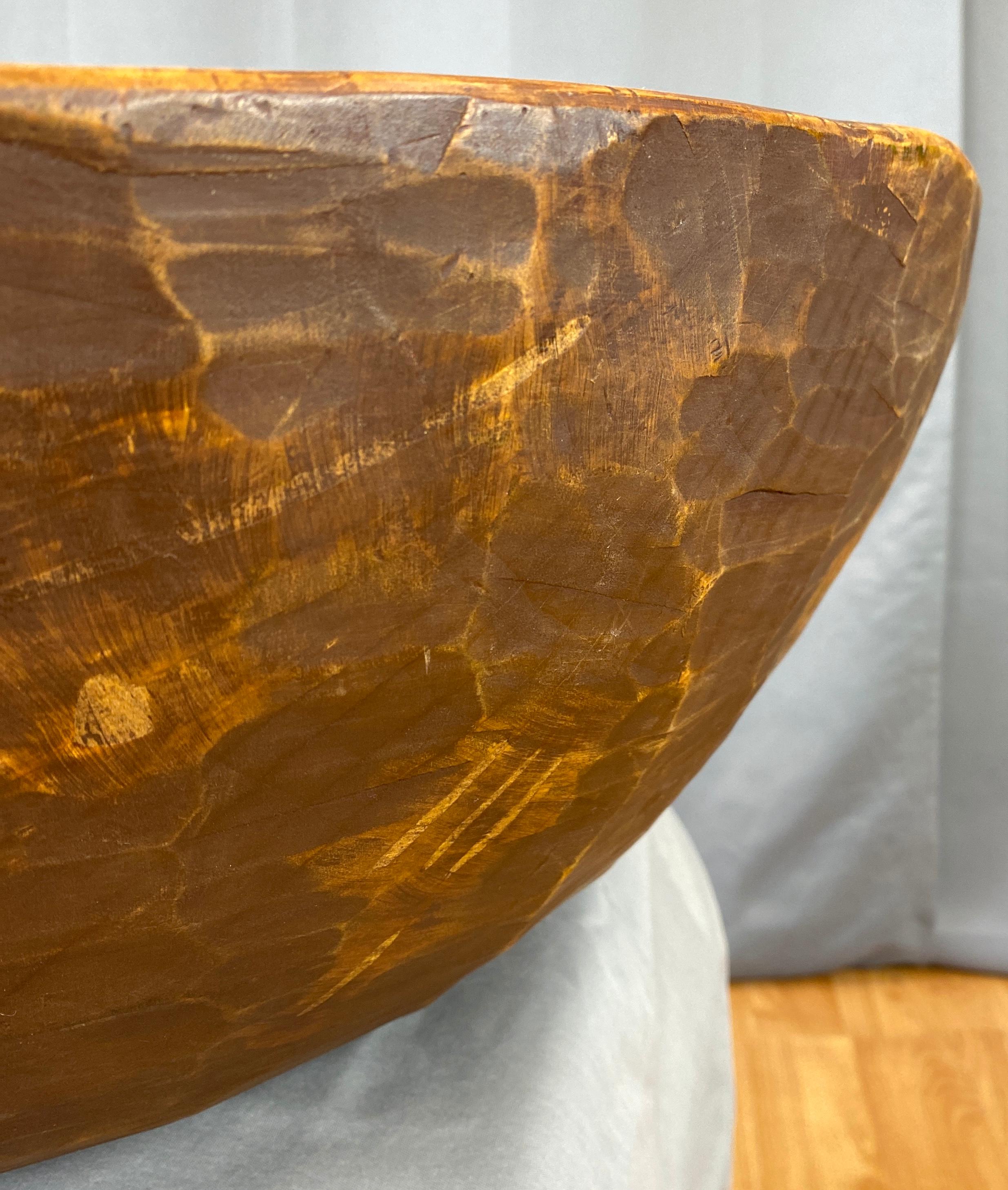 Monumental Late 20th Century Carved Wooden Bowl 2