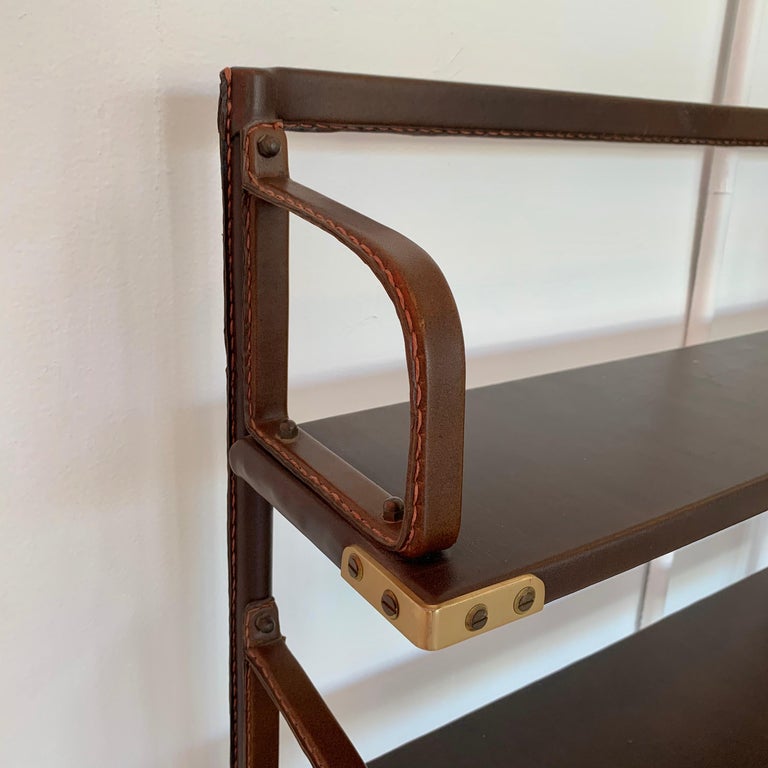 Monumental Leather Bookcases by Jacques at 1stDibs