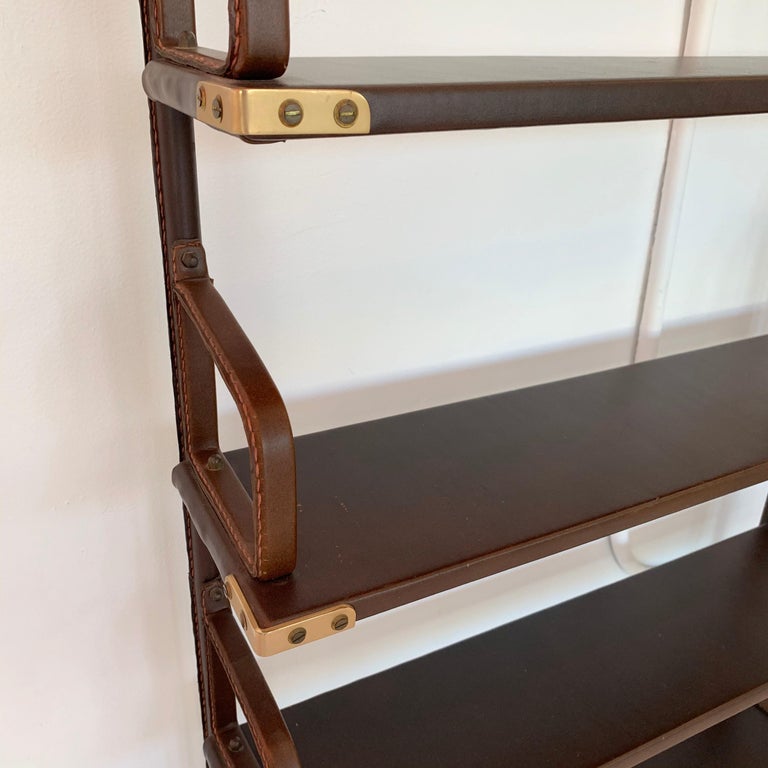 Monumental Leather Bookcases by Jacques at 1stDibs